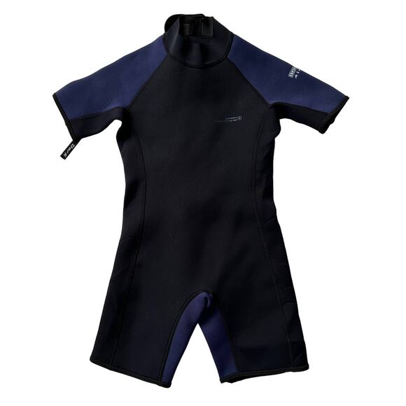 dark lightning Other - Dark Lightning EUC Shorty 2MM Neoprene Black Blue Wetsuit Kids 10